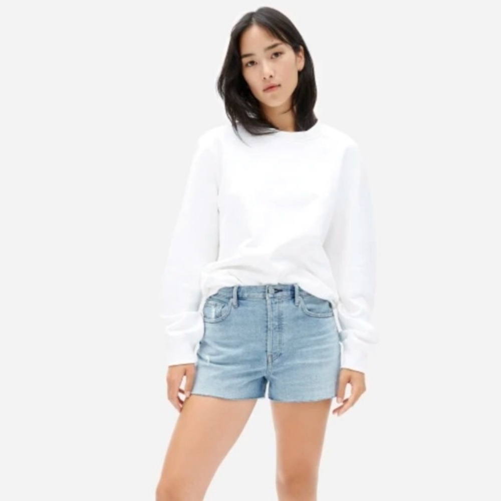 Everlane French Terry Unisex Sweatshirt White MED